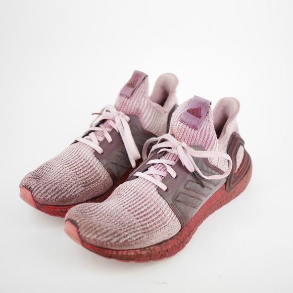 ADIDAS Ultra boost Pink red knit athletic sneakers - Picture 1 of 13